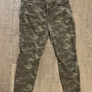 Style & Co. Green Camo Skinny Jeans
